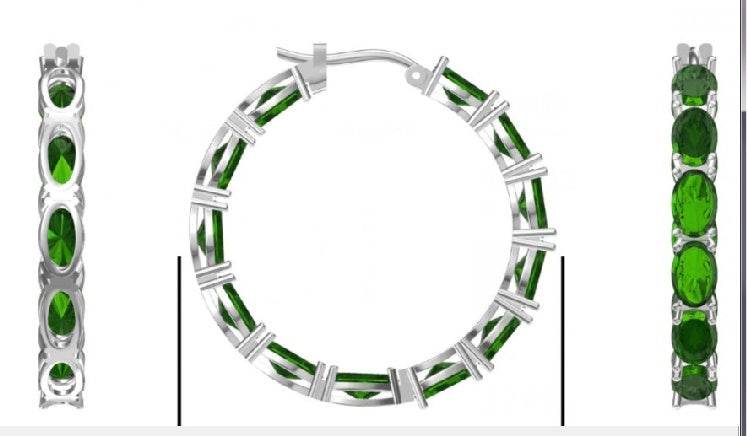 Sterling Silver Semi Mount Earrings Setting Oval OV 6X4mm - Syzjewelry