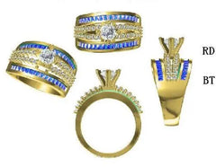 Sterling Silver Semi Mount Ring Setting Round RD 5.5mm - Syzjewelry