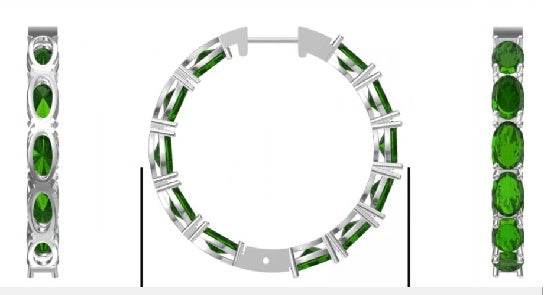 Sterling Silver Semi Mount Earrings Setting Oval OV 6X4mm - Syzjewelry