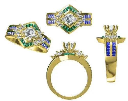 Sterling Silver Semi Mount Ring Setting Round RD 5.5mm - Syzjewelry