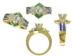 Sterling Silver Semi Mount Ring Setting Round RD 5.5mm - Syzjewelry