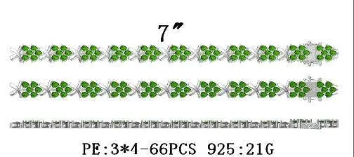 Sterling Silver Semi Mount Bracelet Setting Pear PE 4X3mm - Syzjewelry