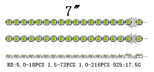 Sterling Silver Semi Mount Bracelet Setting Round RD 5x5mm - Syzjewelry