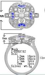 Sterling Silver Semi Mount Ring Setting Round RD 3x3mm - Syzjewelry