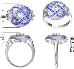 Sterling Silver Semi Mount Ring Setting Round RD 2.1mm - Syzjewelry