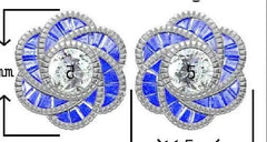 Sterling Silver Semi Mount Earrings Setting Round RD 5x5mm - Syzjewelry