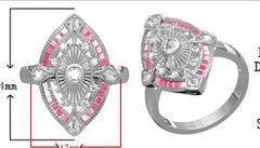 Sterling Silver Semi Mount Ring Setting Round RD 3x3mm - Syzjewelry