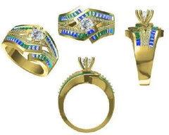 Sterling Silver Semi Mount Ring Setting Round RD 5x5mm - Syzjewelry