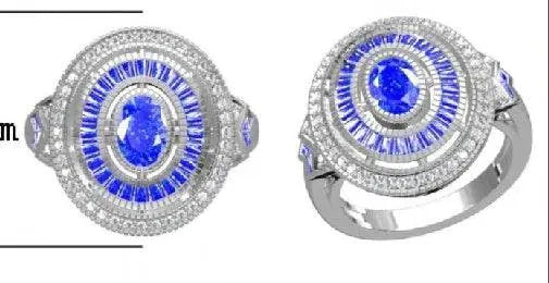 Sterling Silver Semi Mount Ring Setting Oval OV 7X5mm - Syzjewelry