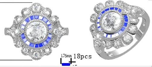 Sterling Silver Semi Mount Ring Setting Round RD 7x7mm - Syzjewelry