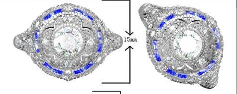 Sterling Silver Semi Mount Ring Setting Round RD 6x6mm - Syzjewelry