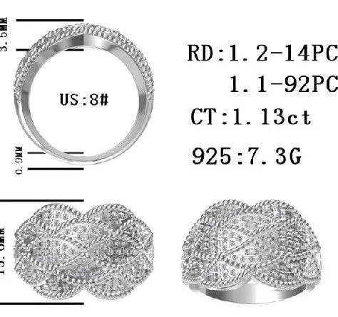 Sterling Silver Semi Mount Ring Setting Round RD 1.2mm - Syzjewelry