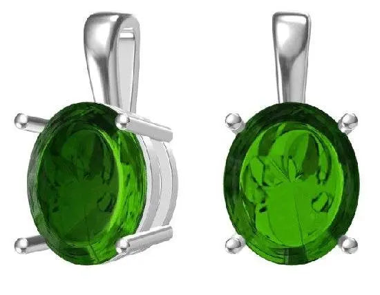 Sterling Silver Semi Mount Pendant Setting Oval OV 12X10mm - Syzjewelry