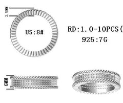 Sterling Silver Semi Mount Ring Setting Round RD 1.0mm - Syzjewelry
