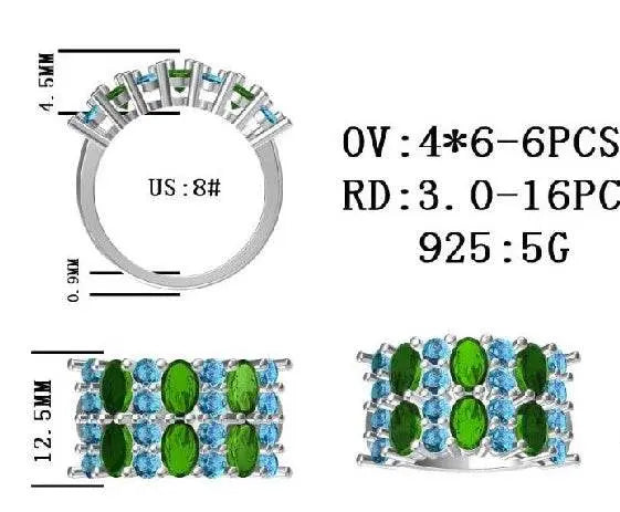 Sterling Silver Semi Mount Ring Setting Oval OV 6X4mm - Syzjewelry