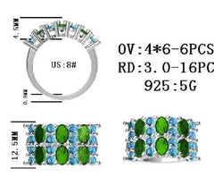 Sterling Silver Semi Mount Ring Setting Oval OV 6X4mm - Syzjewelry