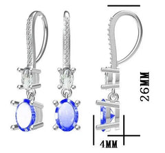 Sterling Silver Semi Mount Earrings Setting Oval OV 7X5mm - Syzjewelry