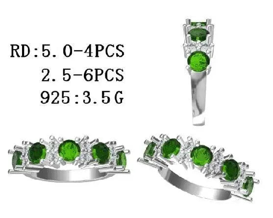 Sterling Silver Semi Mount Ring Setting Round RD 5x5mm - Syzjewelry