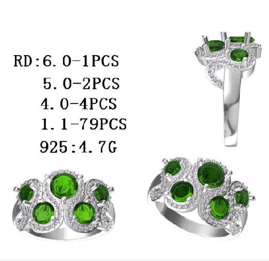 Sterling Silver Semi Mount Ring Setting Round RD 6x6mm - Syzjewelry