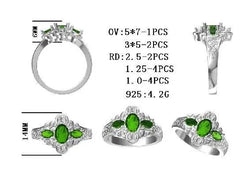 Sterling Silver Semi Mount Ring Setting Oval OV 7X5mm - Syzjewelry