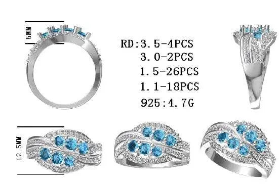 Sterling Silver Semi Mount Ring Setting Round RD 3.5mm - Syzjewelry