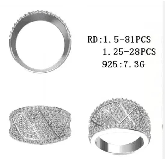 Sterling Silver Semi Mount Ring Setting Round RD mm - Syzjewelry