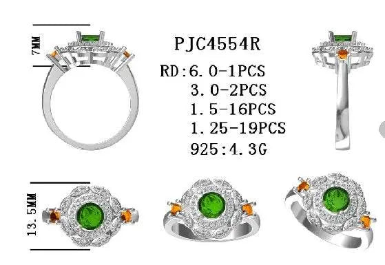 Sterling Silver Semi Mount Ring Setting Round RD 6x6mm - Syzjewelry