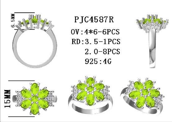 Sterling Silver Semi Mount Ring Setting Oval OV 6X4mm - Syzjewelry
