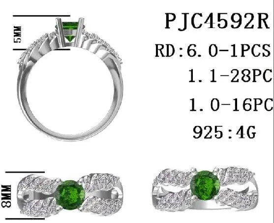 Sterling Silver Semi Mount Ring Setting Round RD 6x6mm - Syzjewelry