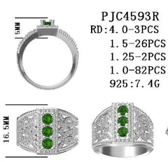 Sterling Silver Semi Mount Ring Setting Round RD 4x4mm - Syzjewelry