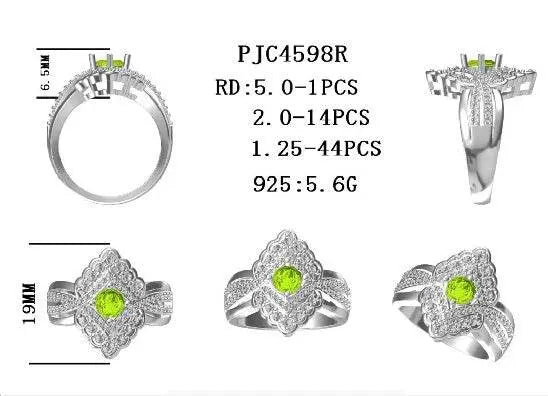 Sterling Silver Semi Mount Ring Setting Round RD 5x5mm - Syzjewelry