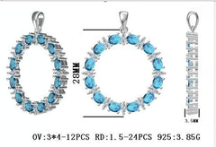 Sterling Silver Semi Mount Pendant Setting Oval OV 4X3mm - Syzjewelry