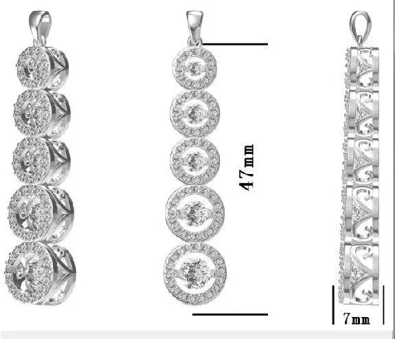 Sterling Silver Semi Mount Pendant Setting Round RD 6x6mm - Syzjewelry