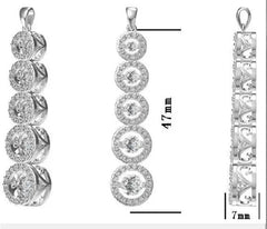 Sterling Silver Semi Mount Pendant Setting Round RD 6x6mm - Syzjewelry