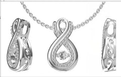 Sterling Silver Semi Mount Pendant Setting Round RD 5x5mm - Syzjewelry