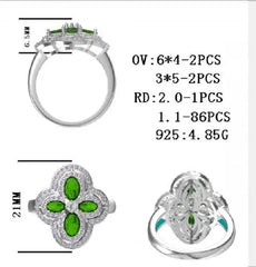 Sterling Silver Semi Mount Ring Setting Oval OV 6X4mm - Syzjewelry