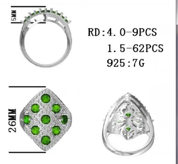 Sterling Silver Semi Mount Ring Setting Round RD 4x4mm - Syzjewelry