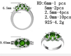Sterling Silver Semi Mount Ring Setting Round RD 6x6mm - Syzjewelry