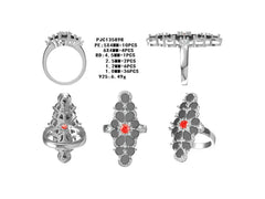 Sterling Silver Semi Mount Ring Setting Pear PE 6X4mm - Syzjewelry