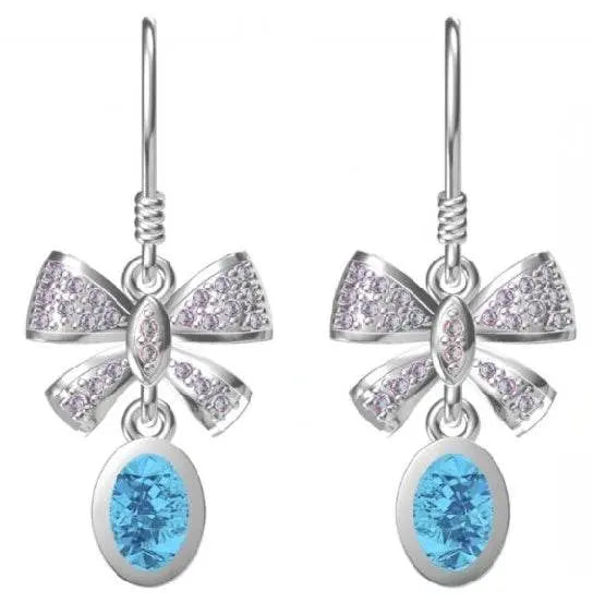 Sterling Silver Semi Mount Earrings Setting Oval OV 7X5mm - Syzjewelry