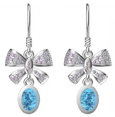 Sterling Silver Semi Mount Earrings Setting Oval OV 7X5mm - Syzjewelry