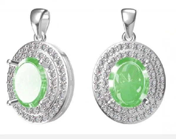 Sterling Silver Semi Mount Pendant Setting Oval OV 10X8mm - Syzjewelry