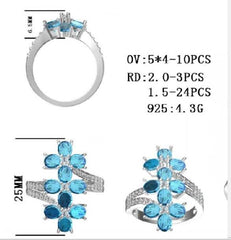 Sterling Silver Semi Mount Ring Setting Oval OV 5X4mm - Syzjewelry