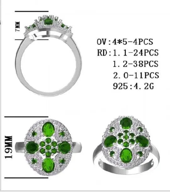 Sterling Silver Semi Mount Ring Setting Oval OV 5X4mm - Syzjewelry