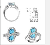 Sterling Silver Semi Mount Ring Setting Pear PE 8X6mm - Syzjewelry