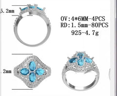 Sterling Silver Semi Mount Ring Setting Oval OV 6X4mm - Syzjewelry