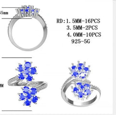 Sterling Silver Semi Mount Ring Setting Round RD 4x4mm - Syzjewelry