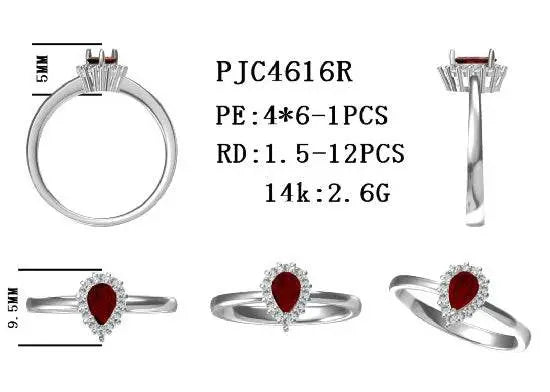 Sterling Silver Semi Mount Ring Setting Pear PE 6x4mm - Syzjewelry