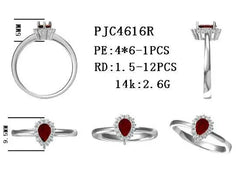 Sterling Silver Semi Mount Ring Setting Pear PE 6x4mm - Syzjewelry