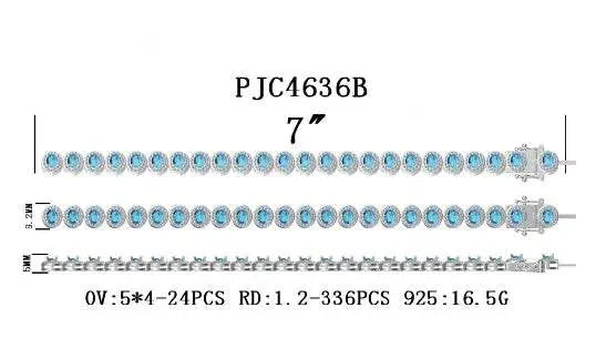 Sterling Silver Semi Mount Bracelet Setting Oval OV 5X4mm - Syzjewelry